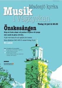 Affisch sommarmusik i Madesjö